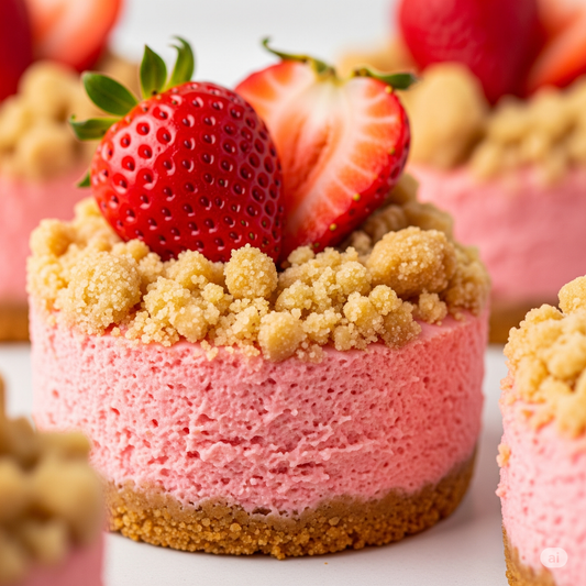 Sweet Bites of Heaven: Easy Strawberry Crunch Cheesecake Bites! 🍓🍰✨