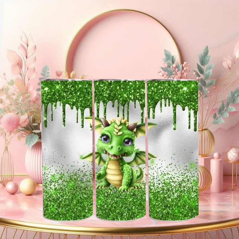 Dragon Drip Glitter Tumbler