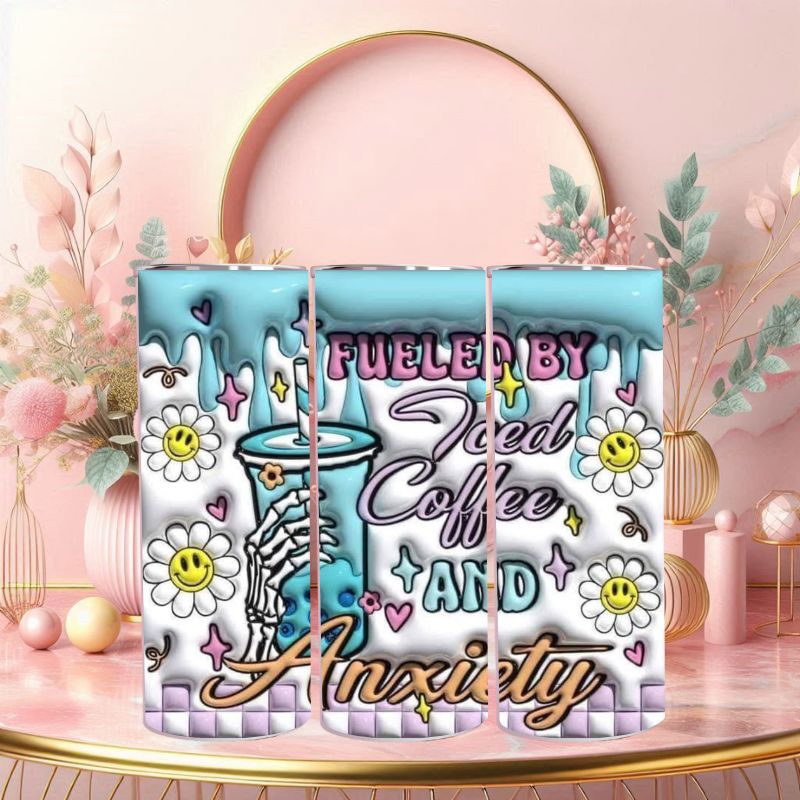 Fueled By Iced Coffee & Anxiety Tumbler