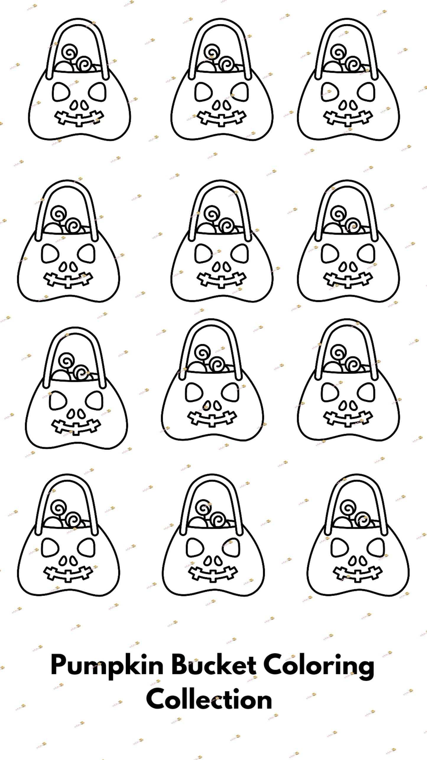 Pumpkin Bucket Coloring Collection
