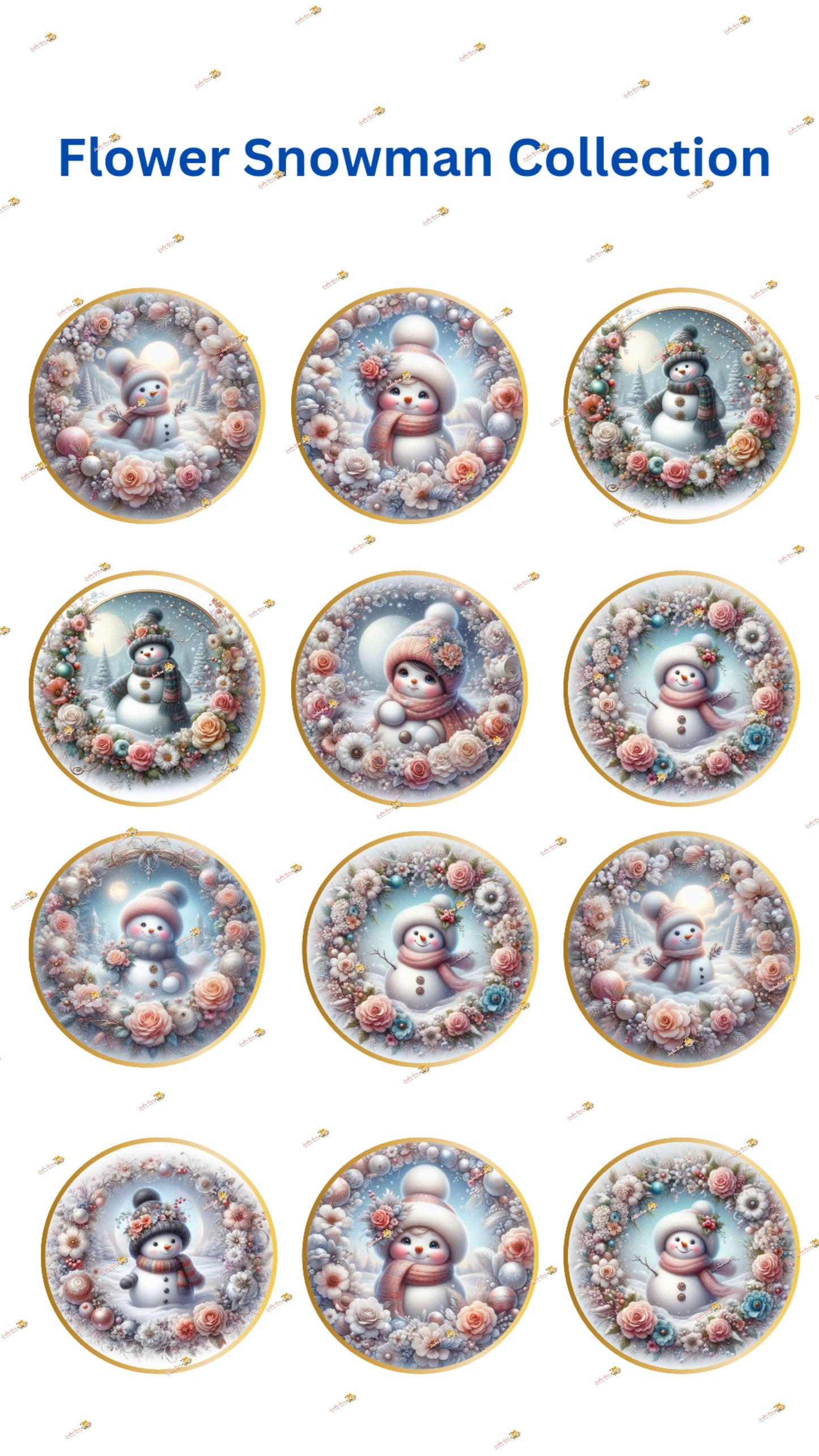 Flower Snowman Collection