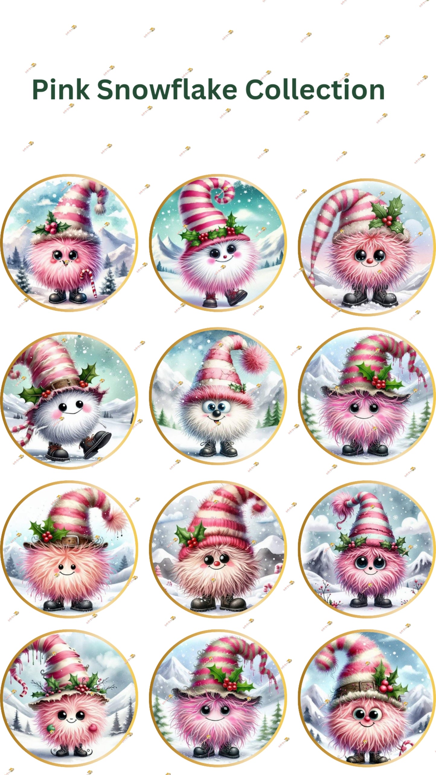 Pink Snowflake Collection