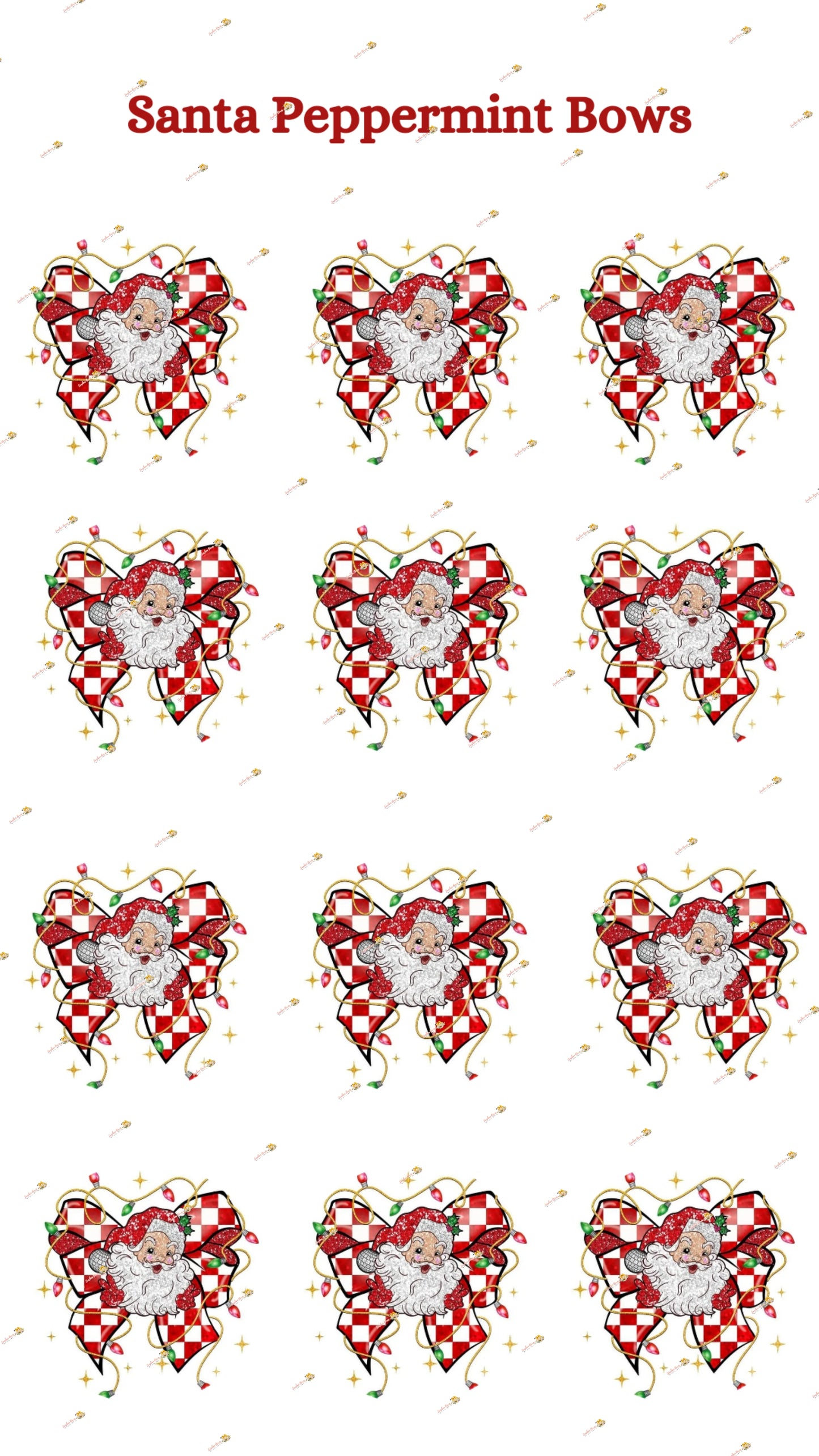 Santa Peppermint Bows Collection