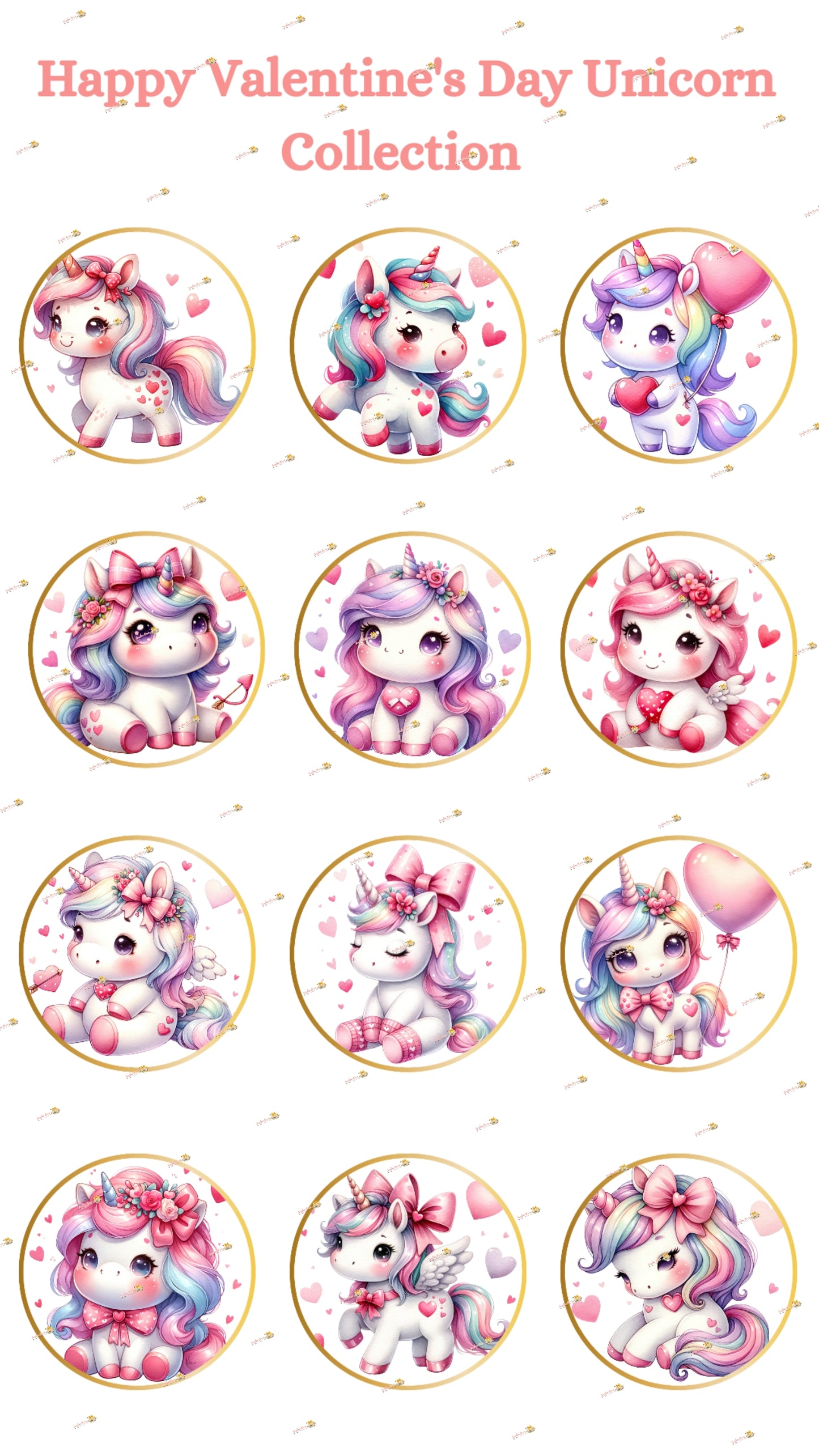 Happy Valentine's Day Unicorn Collection