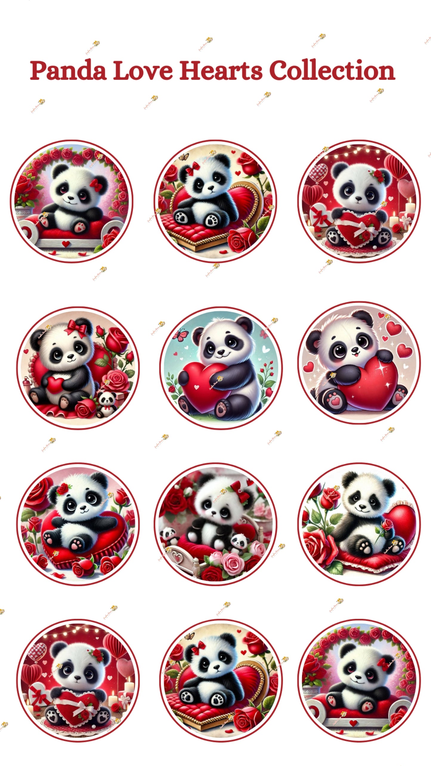 Panda Love Hearts Collection