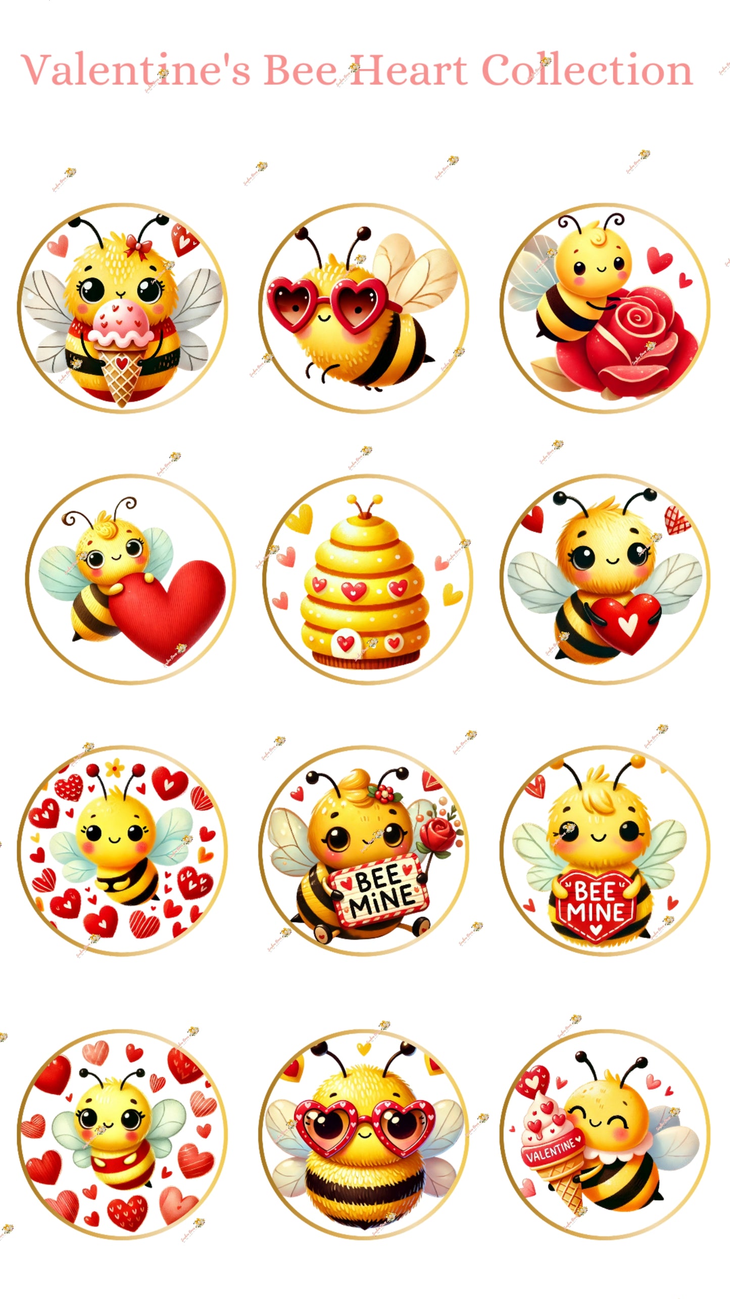 Valentine's Bee Heart Collection