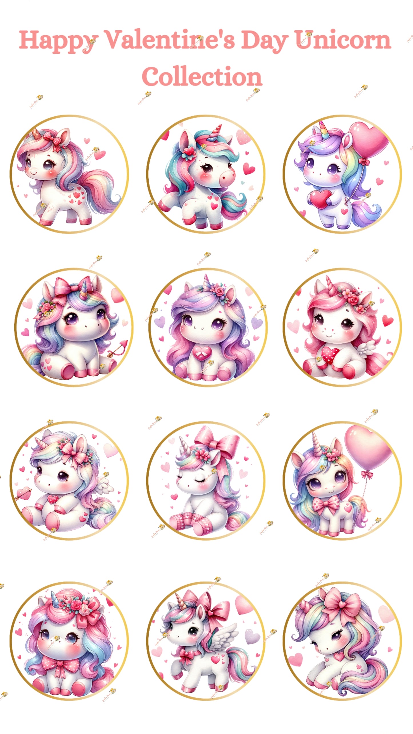 Happy Valentine's Day Unicorn Collection