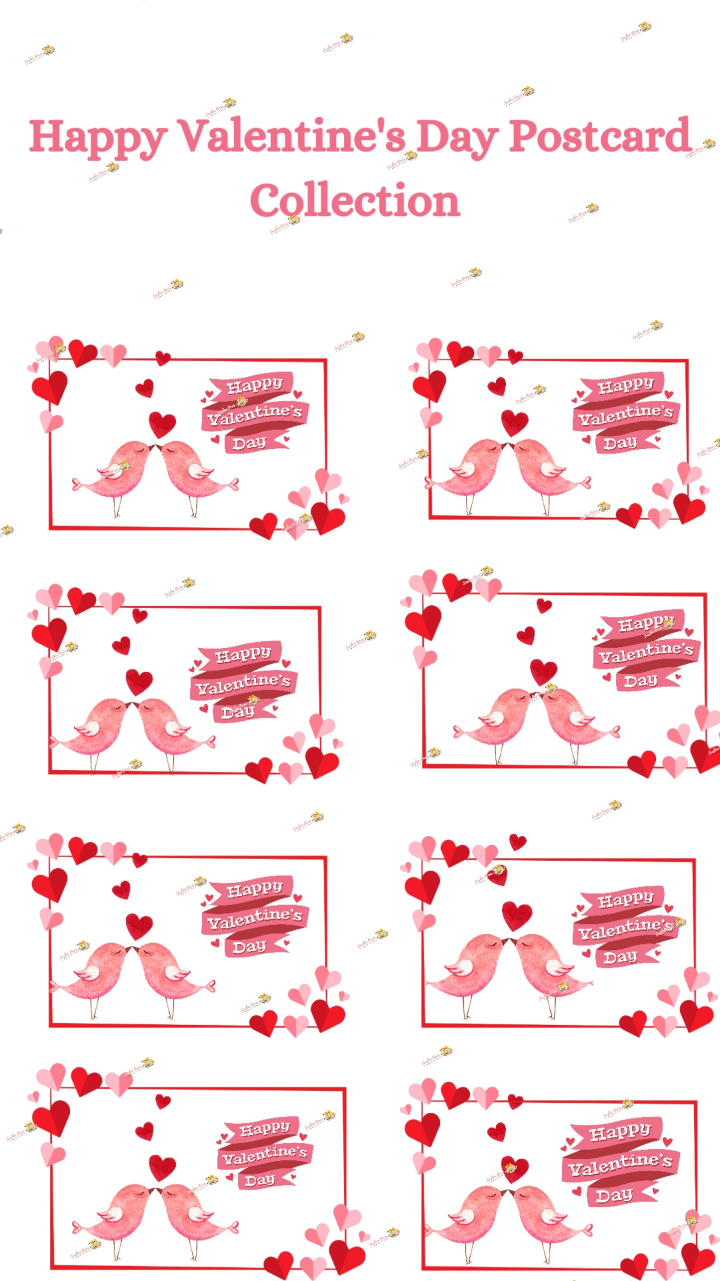 Happy Valentine's Day Postcard Collection