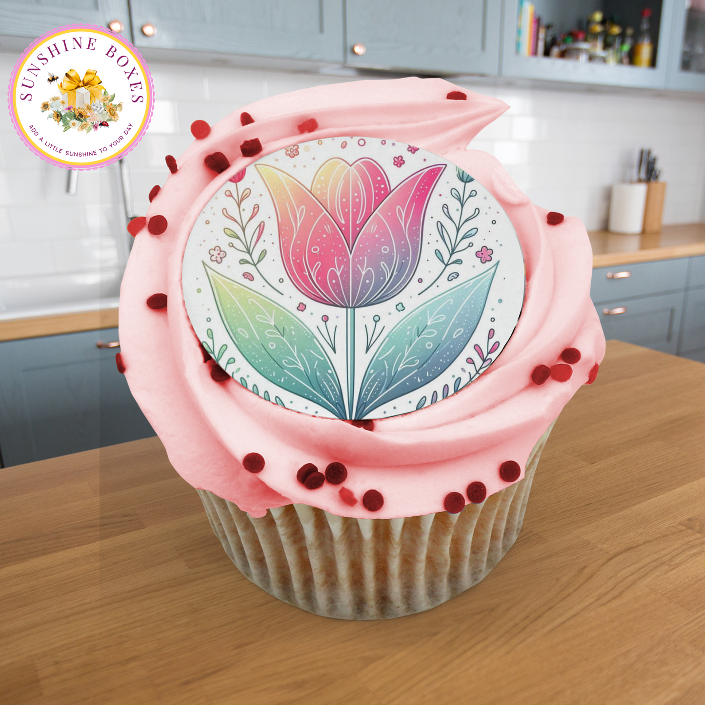 Tulips Collection Edible Images for Oreos & Cake Pucks - Floral Round Designs