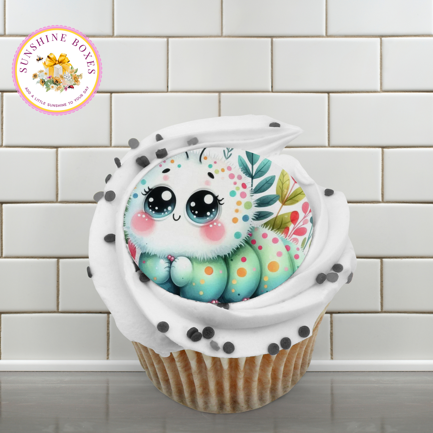 Pastel Worm Collection Edible Images - Round Designs for Oreos & Cake Pucks