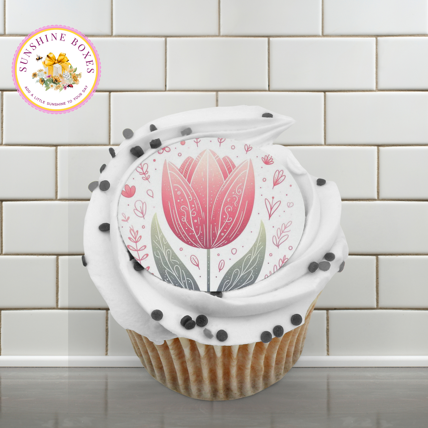 Tulips Collection Edible Images for Oreos & Cake Pucks - Floral Round Designs