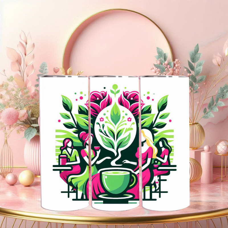 Elegant Café Scenes Tumbler