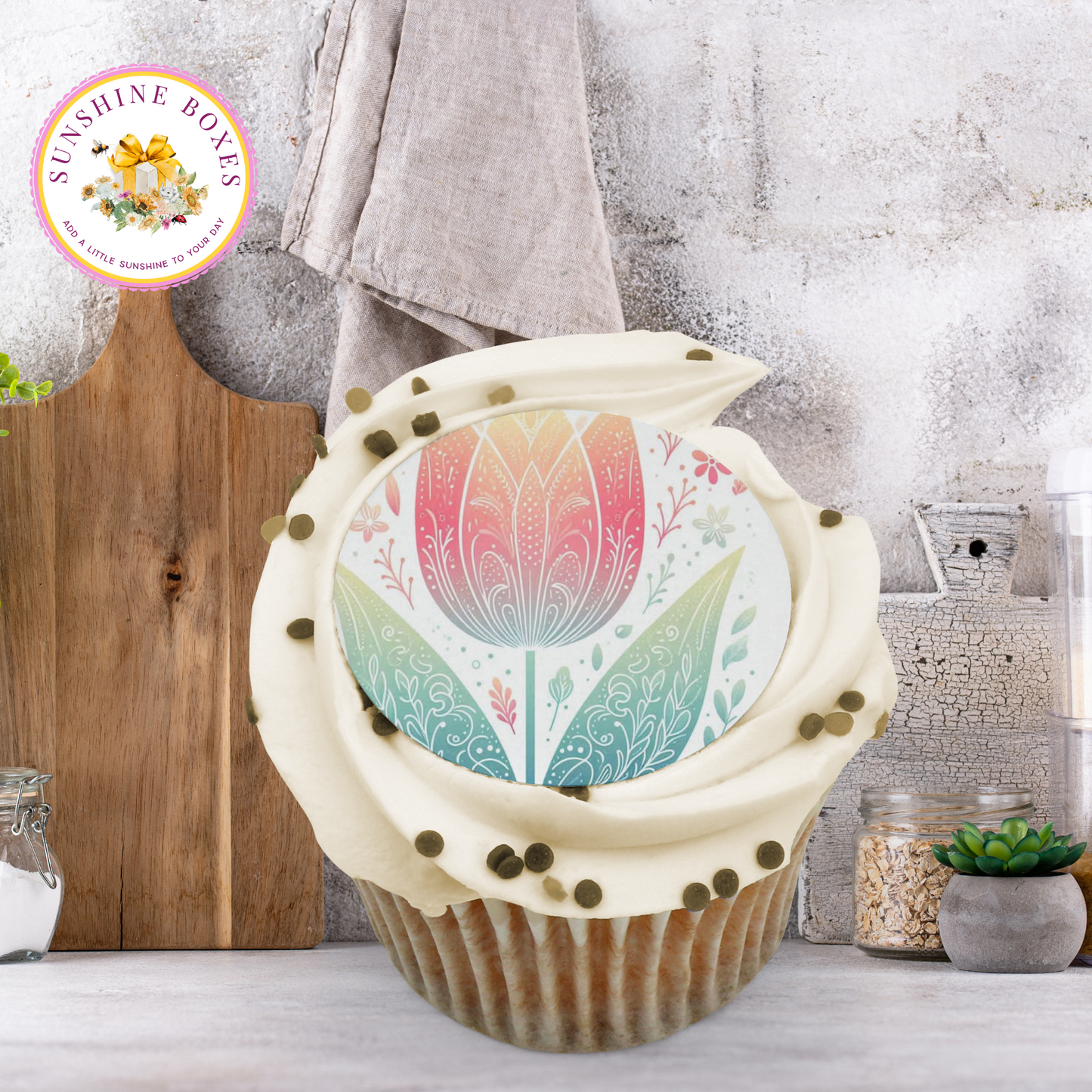 Tulips Collection Edible Images for Oreos & Cake Pucks - Floral Round Designs