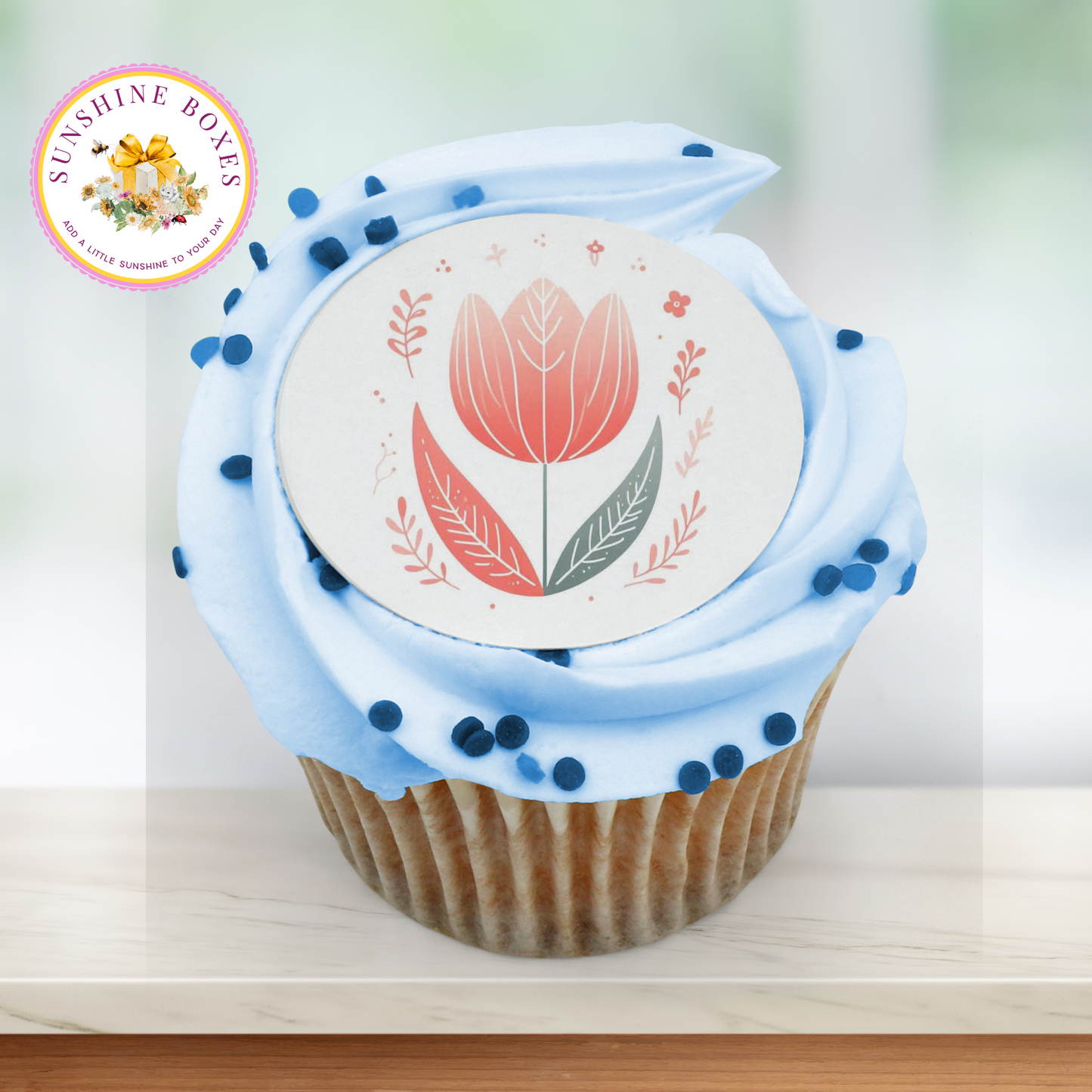 Tulips Collection Edible Images for Oreos & Cake Pucks - Floral Round Designs