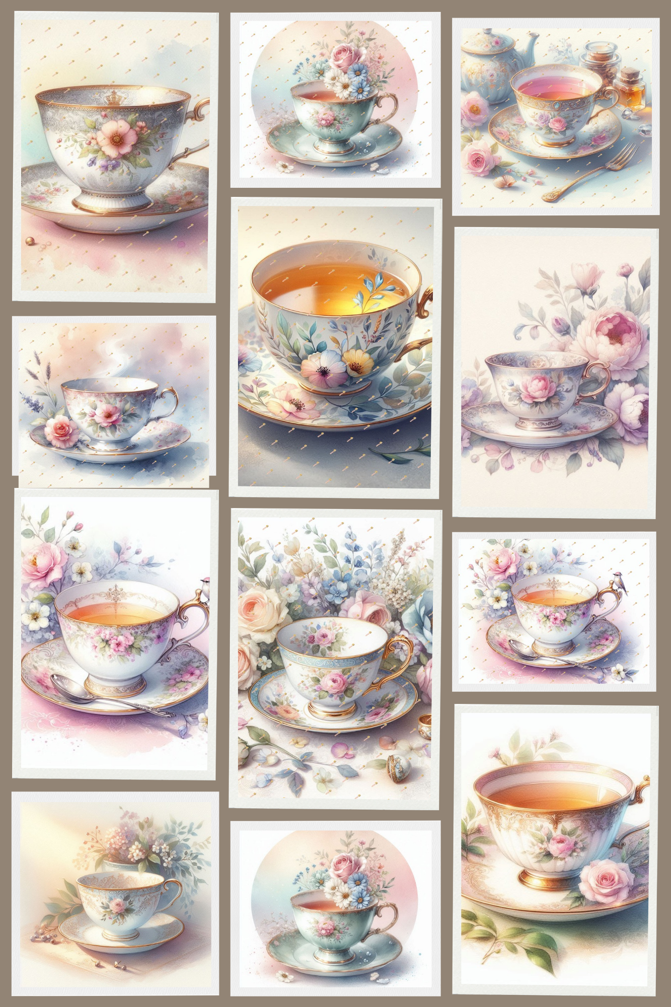 Elegant Tea Cup Oreo Toppers