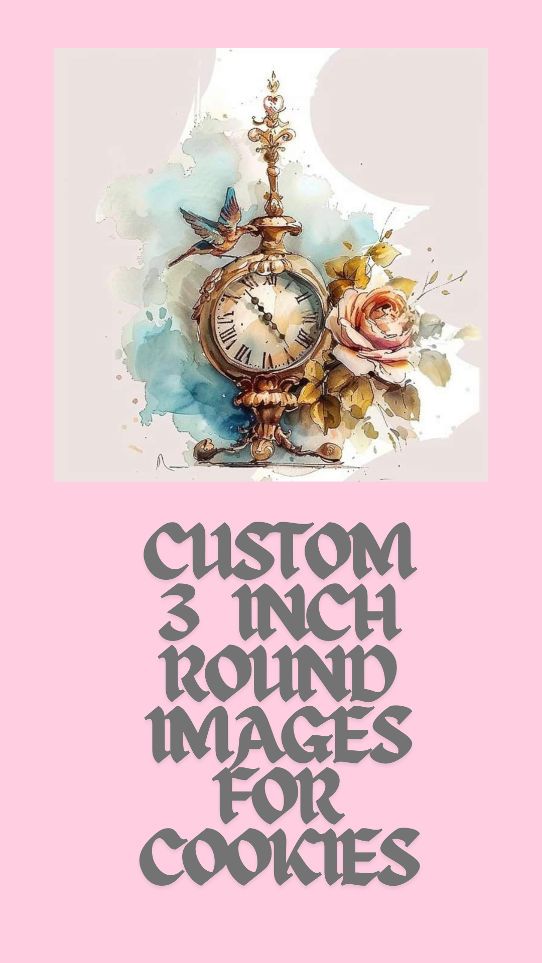 Custom 3 inch round edible images