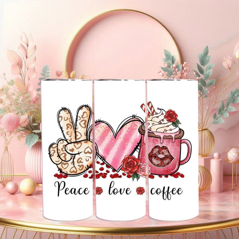 Peace, Love & Coffee Tumbler - 20 oz