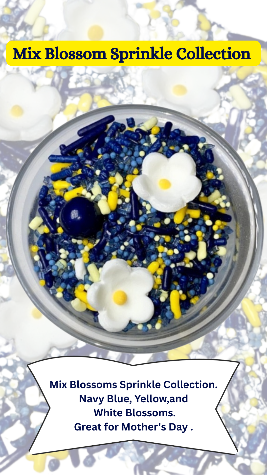 Delightful Mixed Blossom Sprinkles for Cake Pucks, Cupcakes, Cookies, and Cakes - Elevate Your Treats