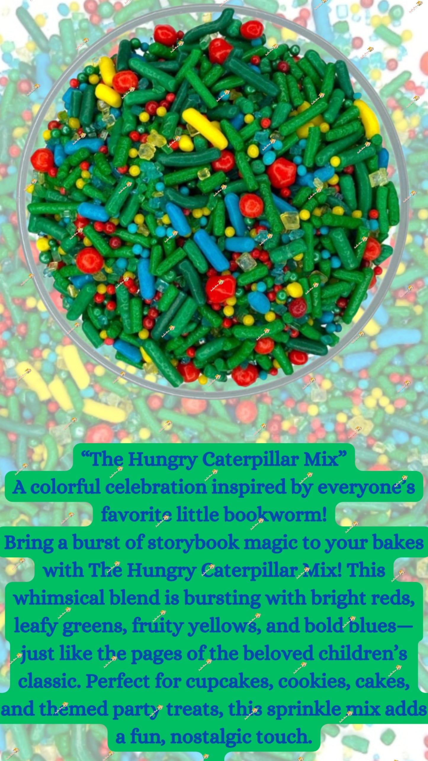 Very Hungry Caterpillar Sprinkle Mix 2 OZ: Colorful Fun Inspired by a Beloved Bookworm