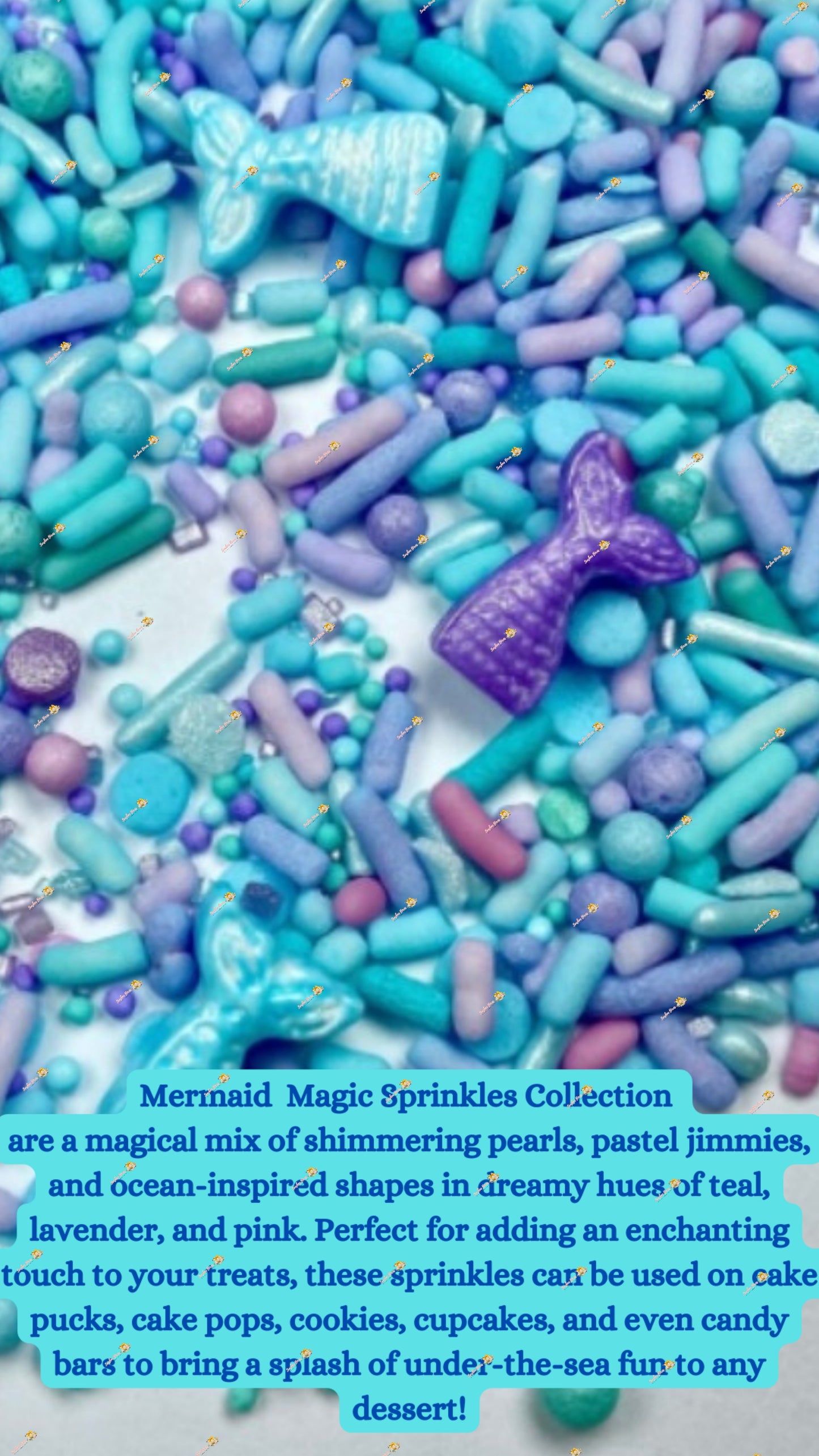 Mermaid Magic Sprinkle Mix 2 OZ: Enchanting Mermaid-Themed Sprinkles for Magical Treats