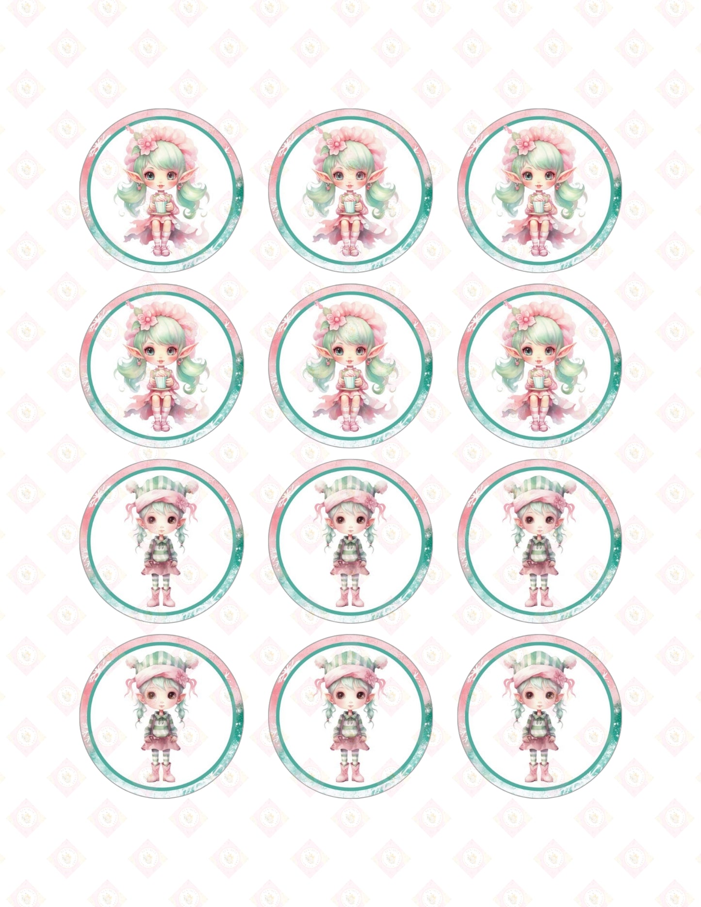 Pink and Teal Christmas Collection