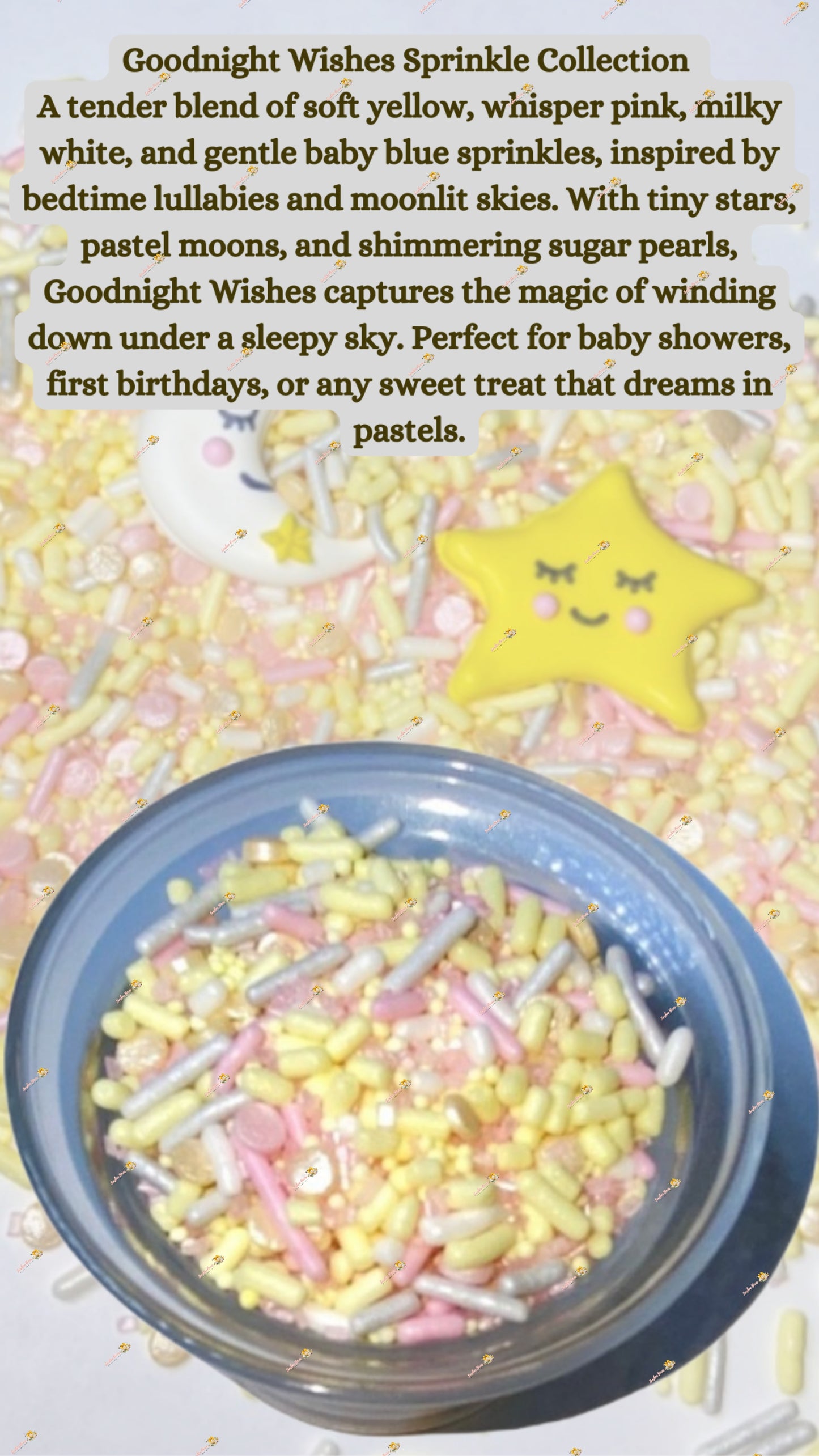 Goodnight Wishes Sprinkle Mix 2 OZ: Soft Hues for Sweet Dreamy Treats