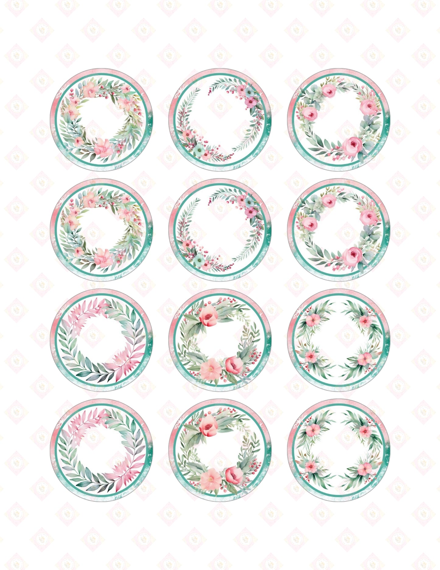 Pink and Teal Christmas Collection