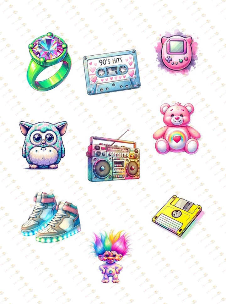Retro 90’s Theme Collection for Sugar Images