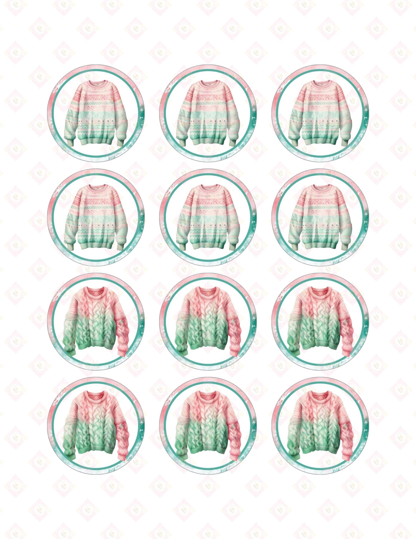 Pink and Teal Christmas Collection