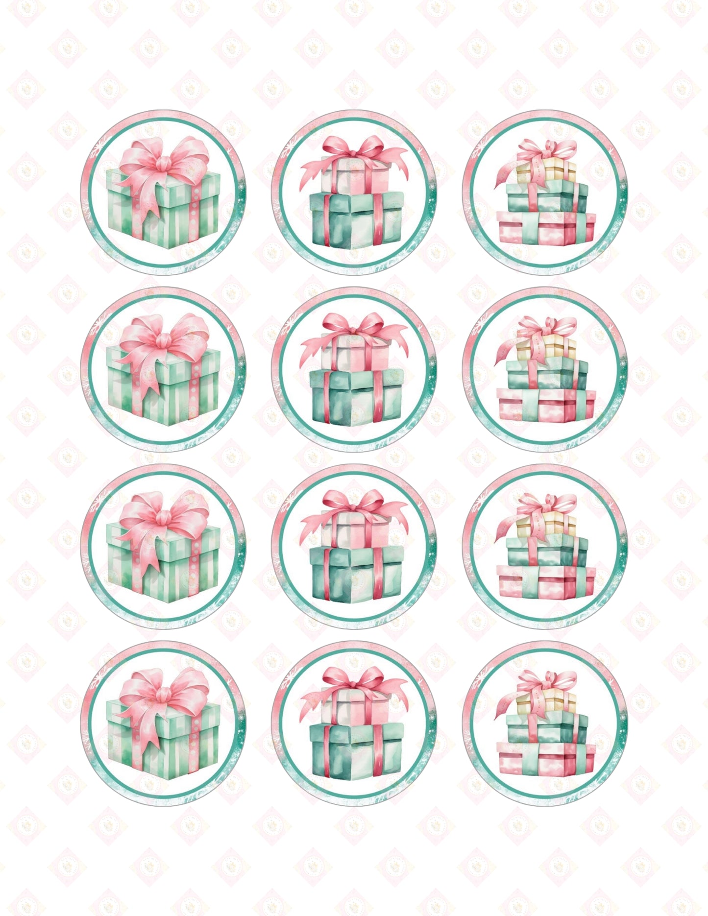 Pink and Teal Christmas Collection