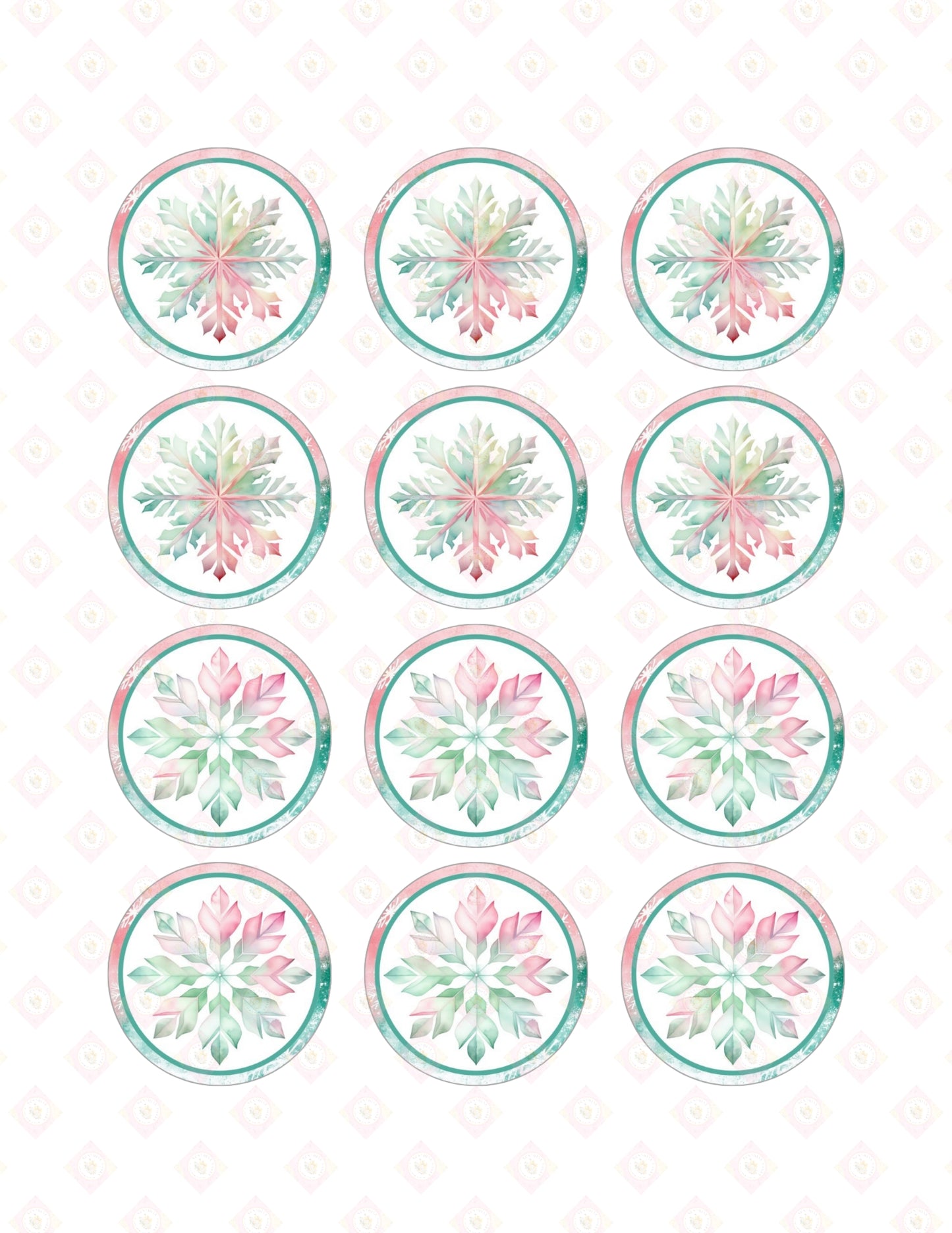 Pink and Teal Christmas Collection