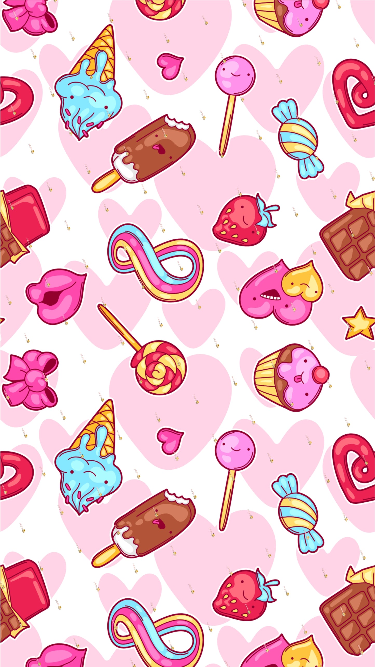 Playful Assorted Candy Edible Chocolate Transfer Sheet for Fun Sweet Creations