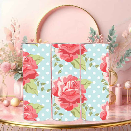 Rose Design - Perfect for Moms on the Go! - 20 oz Stainless Steel