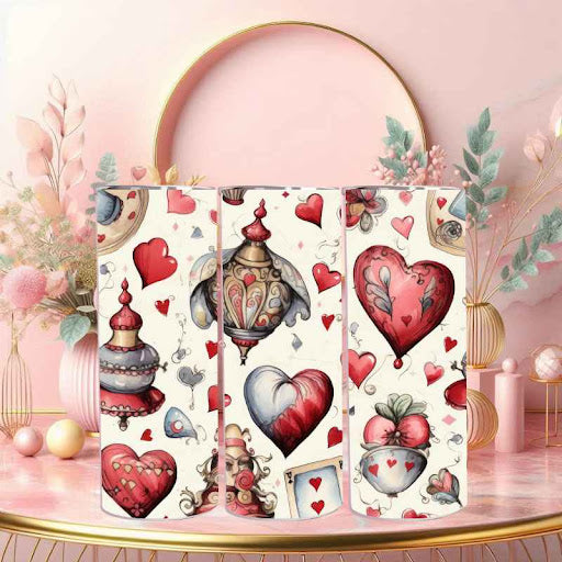 Queen of Hearts Tumbler - 20 oz Stainless Steel