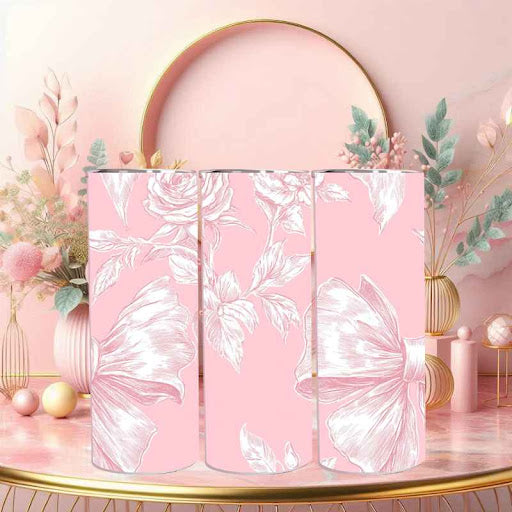 Pretty in Pink Tumbler - 20 oz Stainless Steel