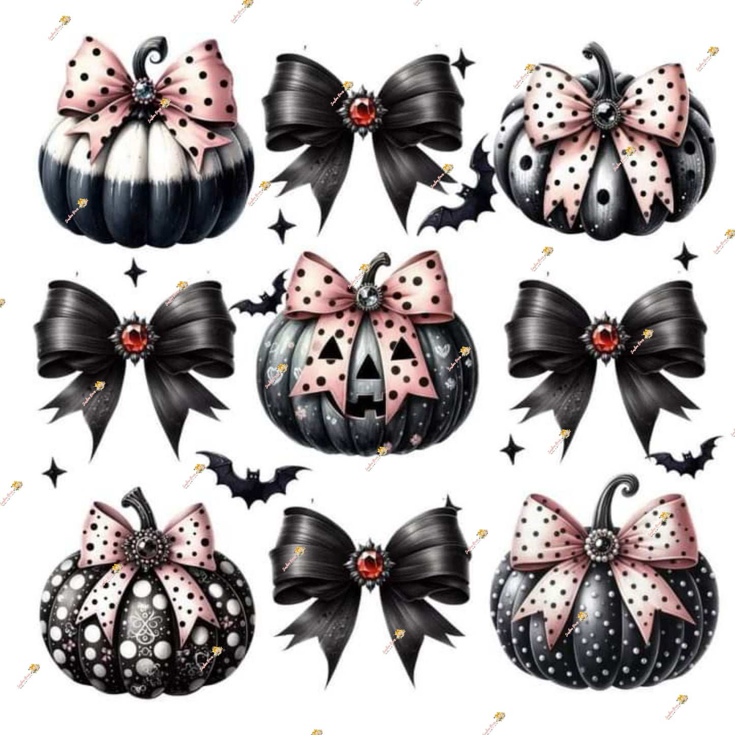 Pink and Black Pumpkin Collection