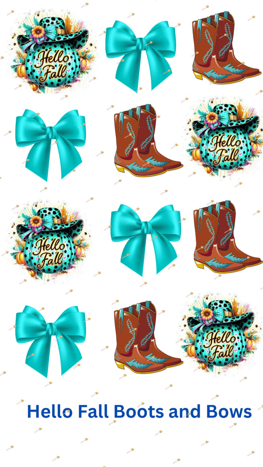 Hello Fall Boots and Bows