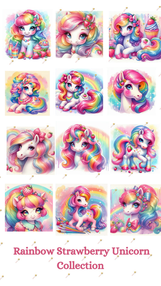 Rainbow Strawberry Unicorn Collection