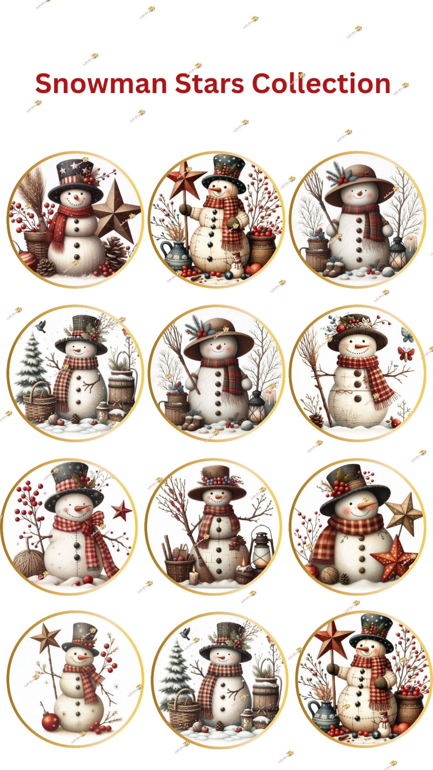 Snowman Stars Collection