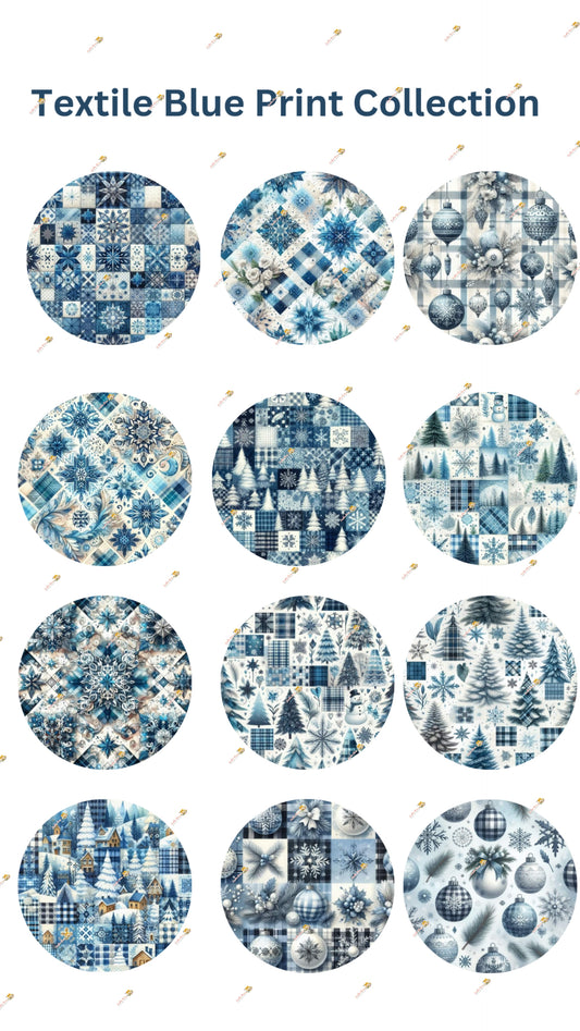 Textile Blue Print Collection