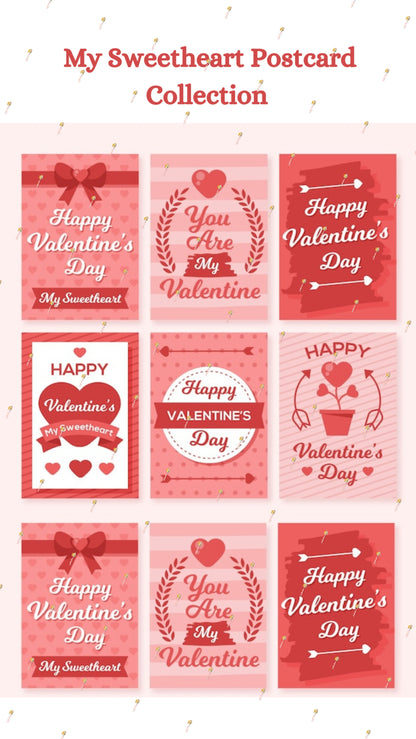 Valentine's Postcard Collection Bundle