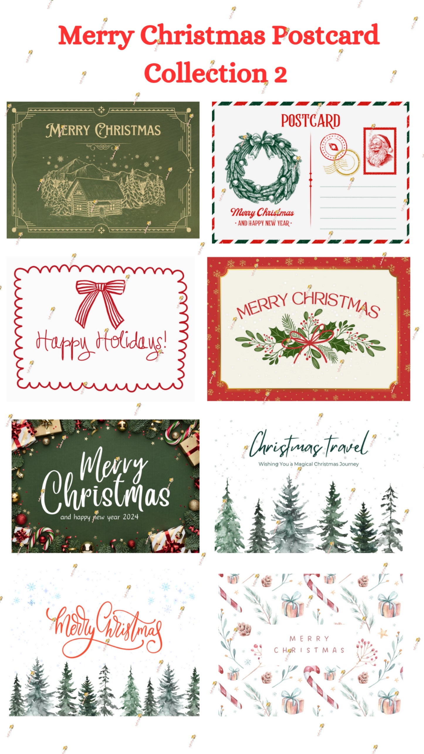 Merry Christmas Postcard Collection