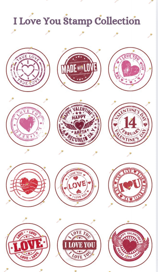 I Love You Stamp Collection