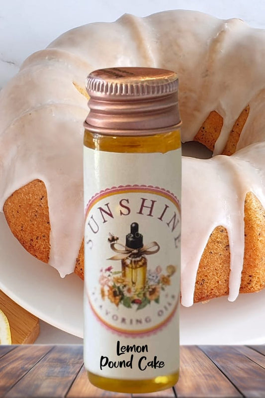 Lemon Pound Cake Flavor Oil for Baking | Authentic, Zesty Citrus and Buttery Cake Flavoring