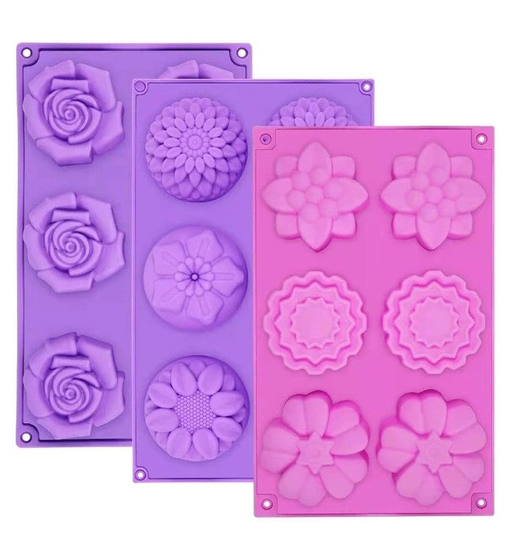 Large 2 pack flower molds.