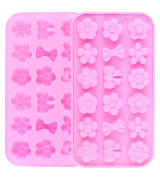 Flowers and bows mold set