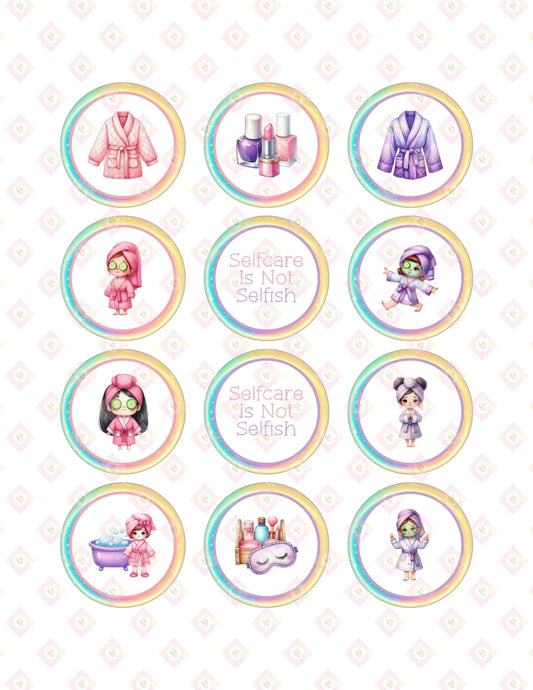 Pamper Yourself with "Self-Care Is Not Selfish" Edible Images for Oreos & Cake Pucks - Spa Day Treats