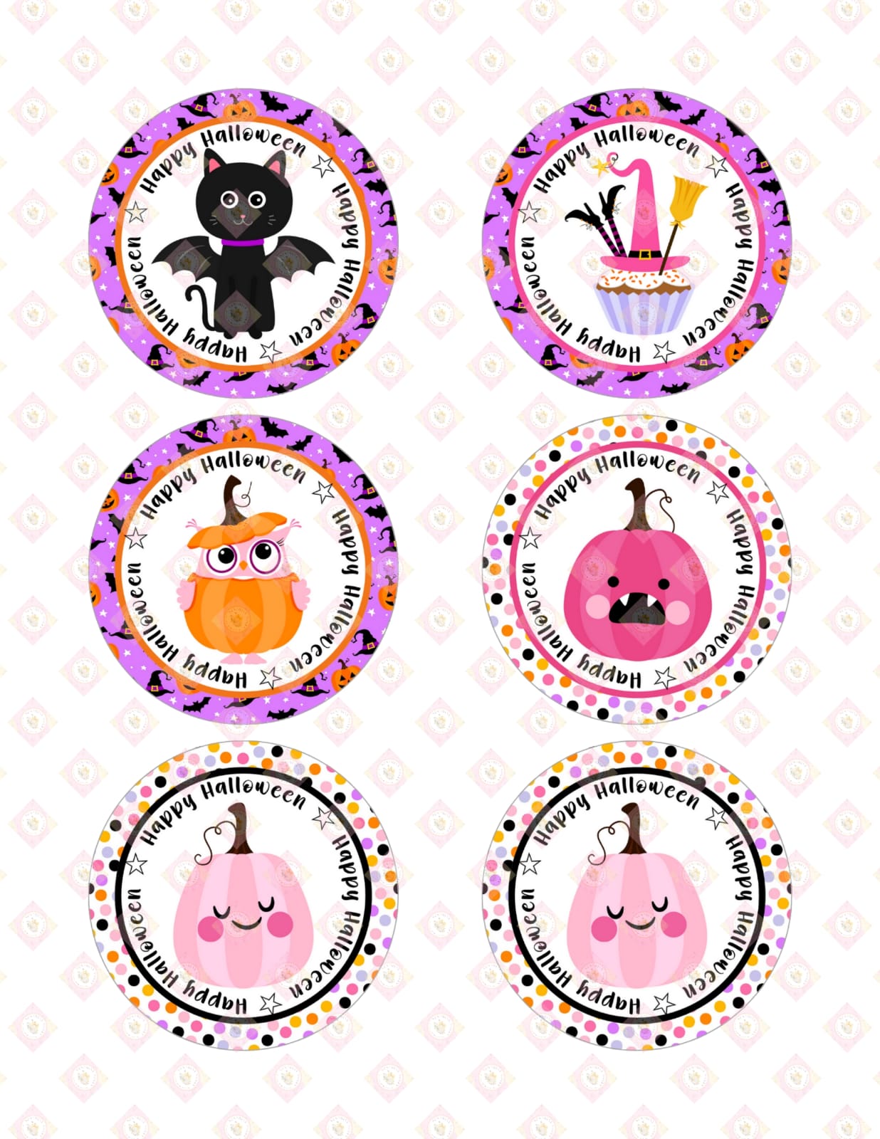 Cute Halloween Delights Edible Images for Oreos & Cake Pucks - Adorable Spooky Treats