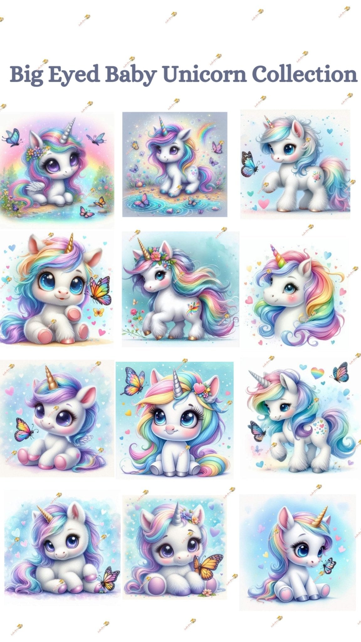 Big Eyed Baby Unicorn Collection - Sunshine Boxes