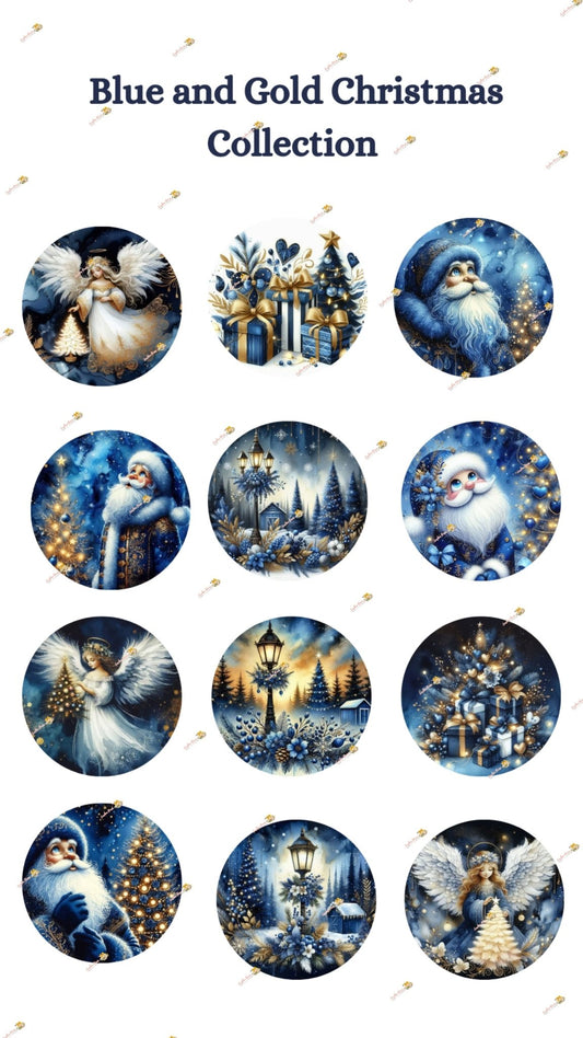 Blue and Gold Christmas Collection - Sunshine Boxes